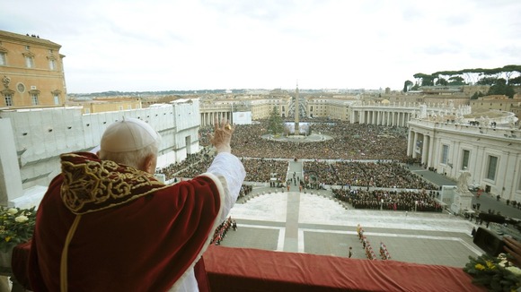 Who will address the crowd from the balcony in St. Peter's Square next?