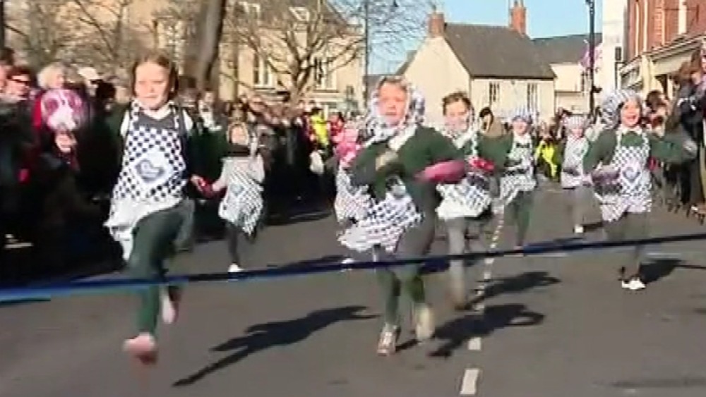 Town gets ready for world's oldest pancake race Anglia ITV News