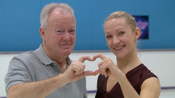 Keith Chegwin and Dancing on Ice partner Olga Sharutenko