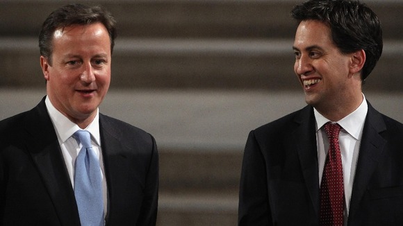 Prime Minister David Cameron and Labour Party leader Ed Miliband.