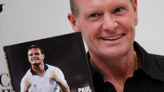 Paul Gascoigne pictured in 2011 at the launch of his book.
