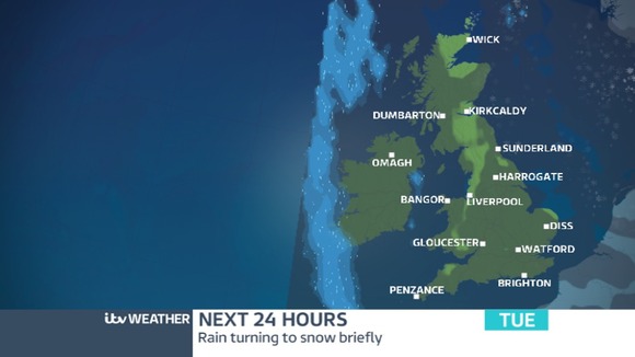 The radar picture for the region