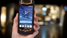 The new Black PVD Titanium Red Gold and Mixed Metals Vertu Ti smartphone, which retails for £14,200.