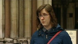 Cait Reilly speaks outside court after winning her Court of Appeal claim 