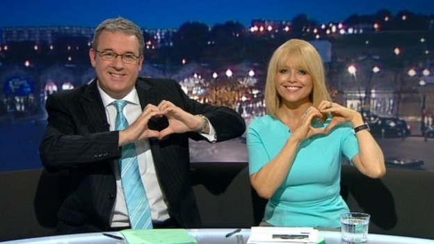 Christine & Duncan do the "handheart"