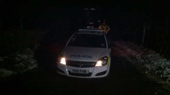 Police outside Todmorden slaughterhouse