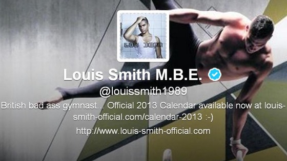 Gymnast Louis Smith MBE's new Twitter profile