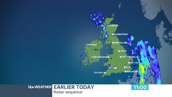 Rain spread eastwards last night introducing milder air
