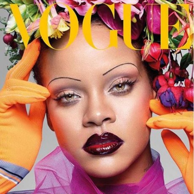 Rihanna graces the cover of British Vogue's September issue.