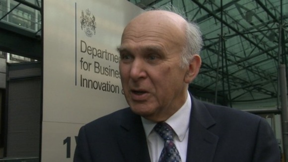 The Business Secretary Vince Cable
