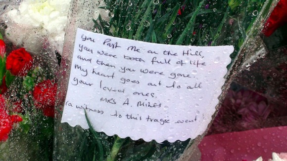 Card on flowers