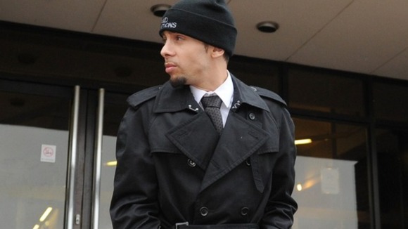 N-Dubz rapper Dappy, real name Dino Costas Contostavlos, leaves Guildford Crown Court