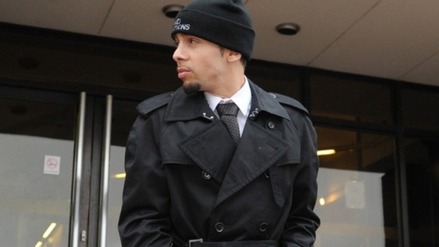N-Dubz rapper Dappy, real name Dino Costas Contostavlos, leaves Guildford Crown Court