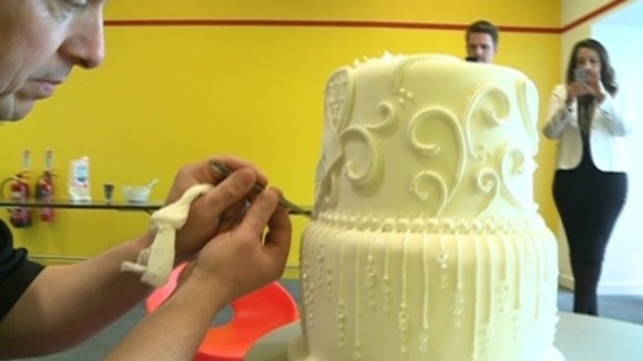 The world's most expensive wedding cake, covered in more than 2000 diamonds