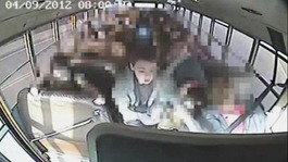 Jeremy Wuitschick runs to the front of the bus