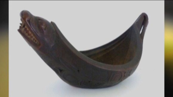 Hand carved Native American bowl
