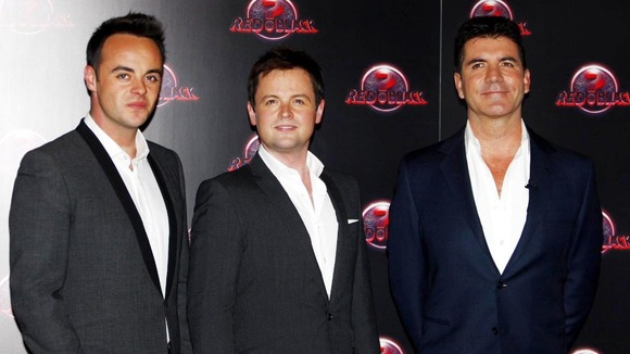 Ant and Dec on the red carpet with Simon Cowell.
