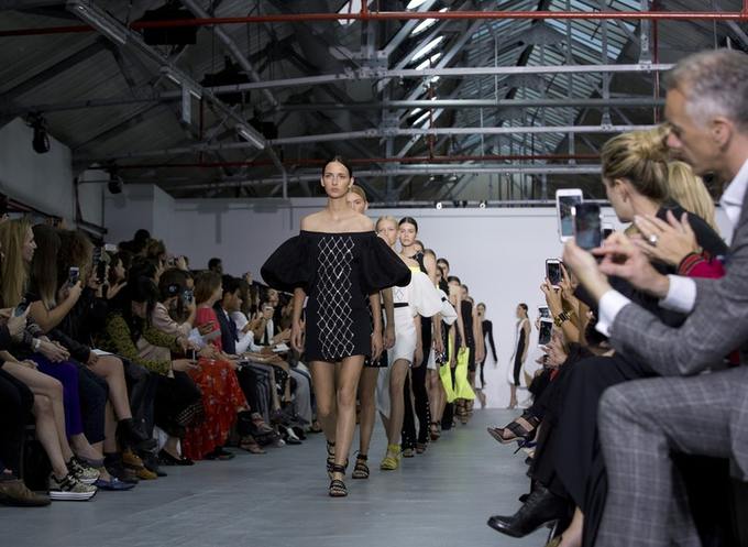 A catwalk at London Fashion Week. A catwalk at London Fashion Week.