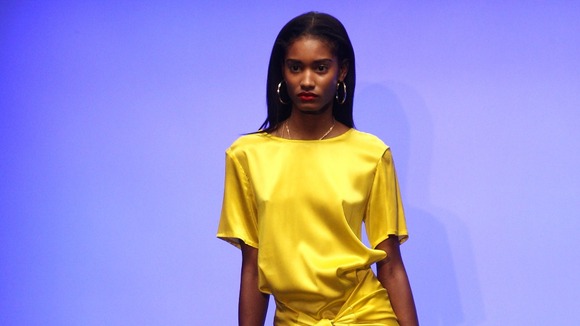 Models during the Rihanna for River Island Autumn/Winter 2013 show.