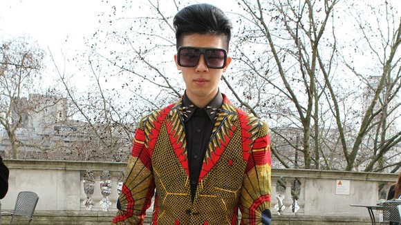 Fashionistas seen outside Somerset House.