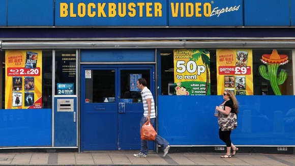 Blockbuster video store in central London