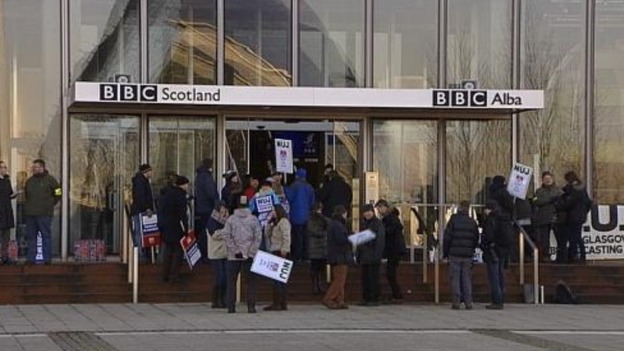 There are strikes across the UK today in protest at compulsory redundancies