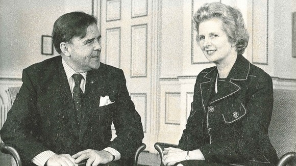 Former North Devon MP Tony Speller meets Margaret Thatcher