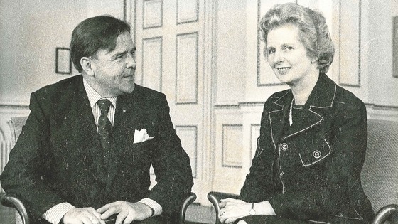 Former North Devon MP Tony Speller meets Margaret Thatcher