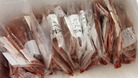 Samples of minced meat seen in a food control lab in Munich today. 