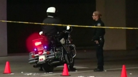 A crime scene is cordoned off in California