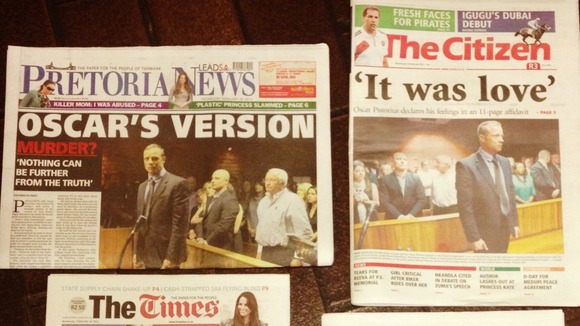 South African papers, Pretoria News and The Citizen