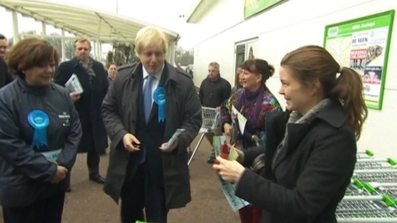 Boris Johnson with Conservative Eastleigh candidate