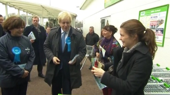 Boris Johnson with Conservative Eastleigh candidate