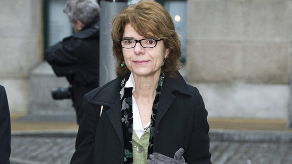 Vicky Pryce arriving at court this morning