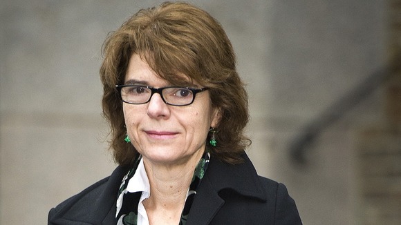 Vicky Pryce arriving at court this morning