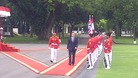 The Prime Minister inspecting Indonesian troops in Jakarta 