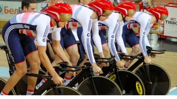 Men's 1km team pursuit line-up