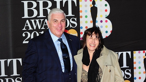 Mitch and Janis Winehouse arriving for the 2013 Brit Awards at the O2 Arena, London.