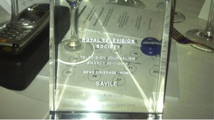 ITV won an RTS Award for coverage of the Jimmy Savile abuse scandal