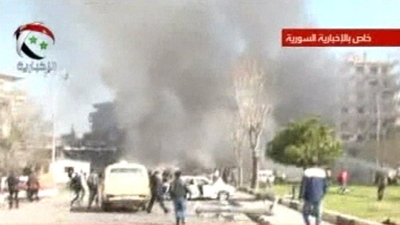 A huge plume of smoke has been seen in Damascus after a massive explosion