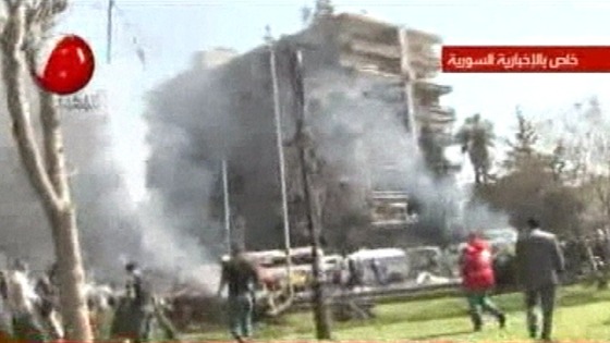 A huge plume of smoke has been seen in Damascus after a massive explosion