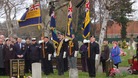 Standard bearers at the funeral of former Royal Marine James McConnell
