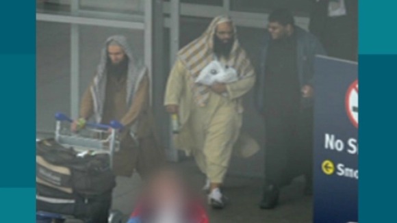 Irfan Naseer and Irfan Khalid at Birmingham Airport