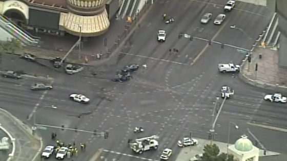 A section of the as Vegas strip has been closed