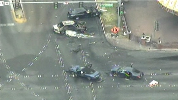 The aftermath of the crash