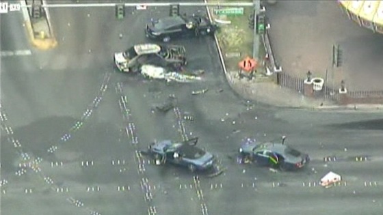 The aftermath of the crash