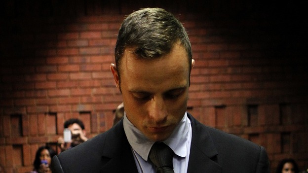 Oscar Pistorius in court today.