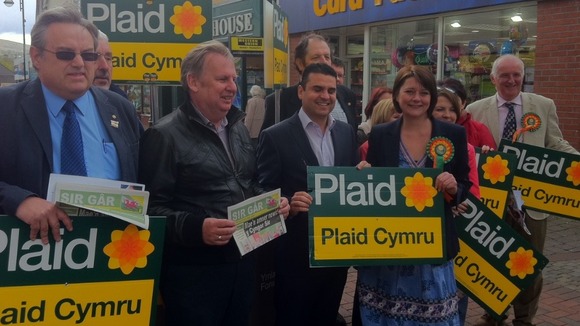 Leanne Wood with Plaid