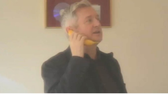 Ant and Dec forced Walsh to pick up a banana and pretend to speak to Dannii Minogue