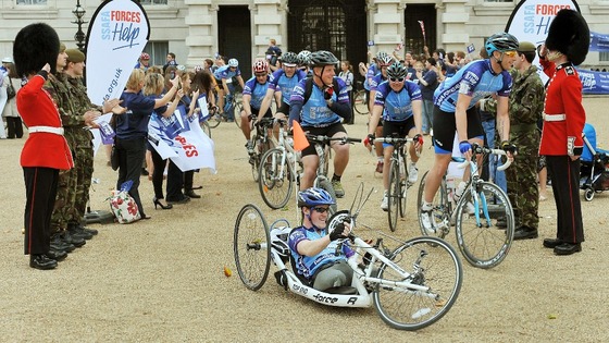 A charity bike ride organised by the Soldiers, Sailors, Airmen and families association